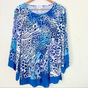 Peck & Peck Leopard Blouse L